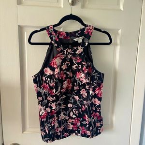 White House  Black Market Floral Blouse